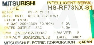 HS-RF73NX-S1 / HSRF73NXS1, Motors-AC-Servo - Mitsubishi