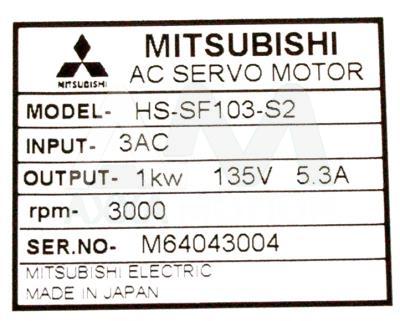 HS-SF103-S2 / HSSF103S2, Motors-AC-Servo - Mitsubishi
