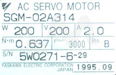 SGM-02A314 / SGM02A314, Motors-AC-Servo - Yaskawa