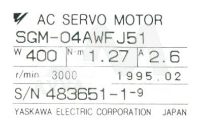 SGM-04AWFJ51 / SGM04AWFJ51, Motors-AC-Servo - Yaskawa