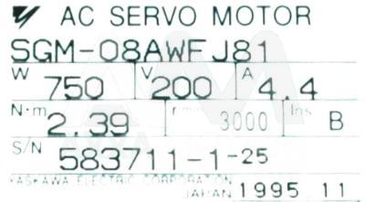 SGM-08AWFJ81 / SGM08AWFJ81, Motors-AC-Servo - Yaskawa